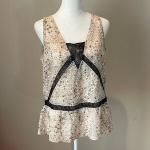 𝅺BGBGENERATION Sheer Top with Lace Details, Size Small, NWT